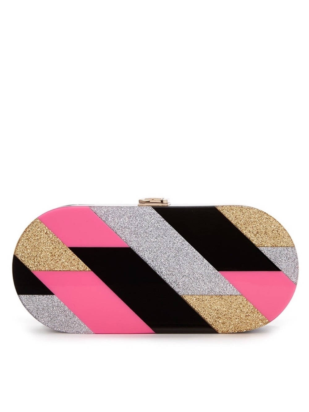 MILLY Geo Oval Acrylic Clutch